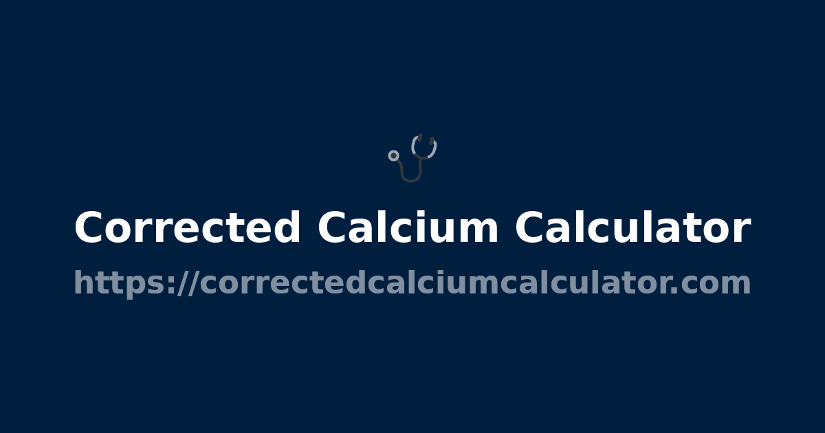 Corrected Calcium Calculator